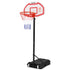 Portable 2.1M Adjustable Basketball Stand Hoop System Rim Basket Ball White